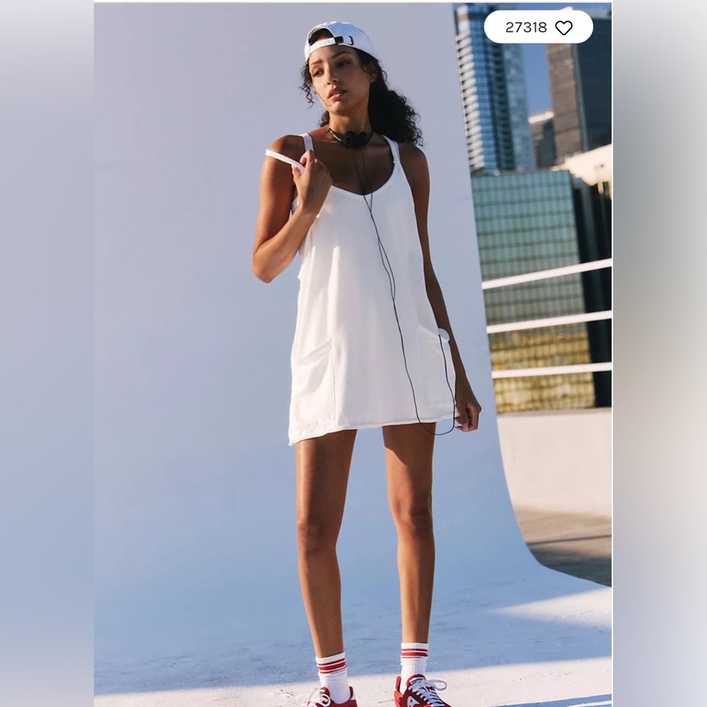 Free People Hot Shot Mini Dress - White M
